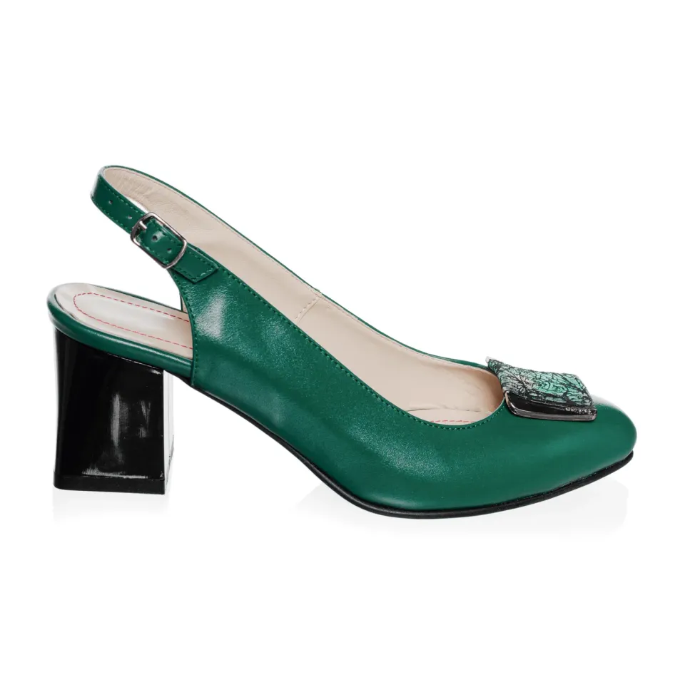 Catinca Shoes D30 VBVS sandale dama piele naturala verde