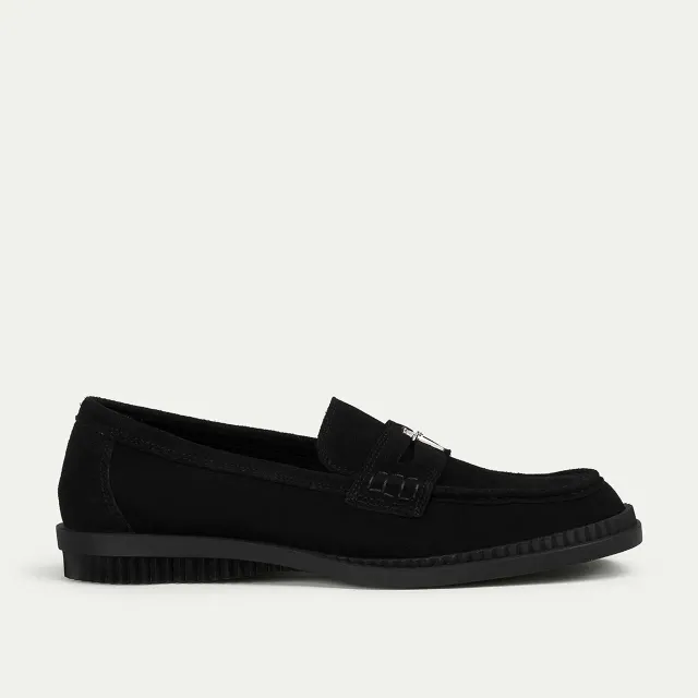 Cesare Paciotti Hybrid mocasini barbati negri piele intoarsa