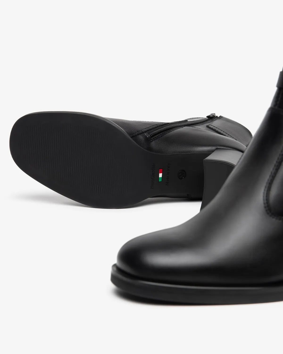NeroGiardini botine dama piele intoarsa toc 75mm