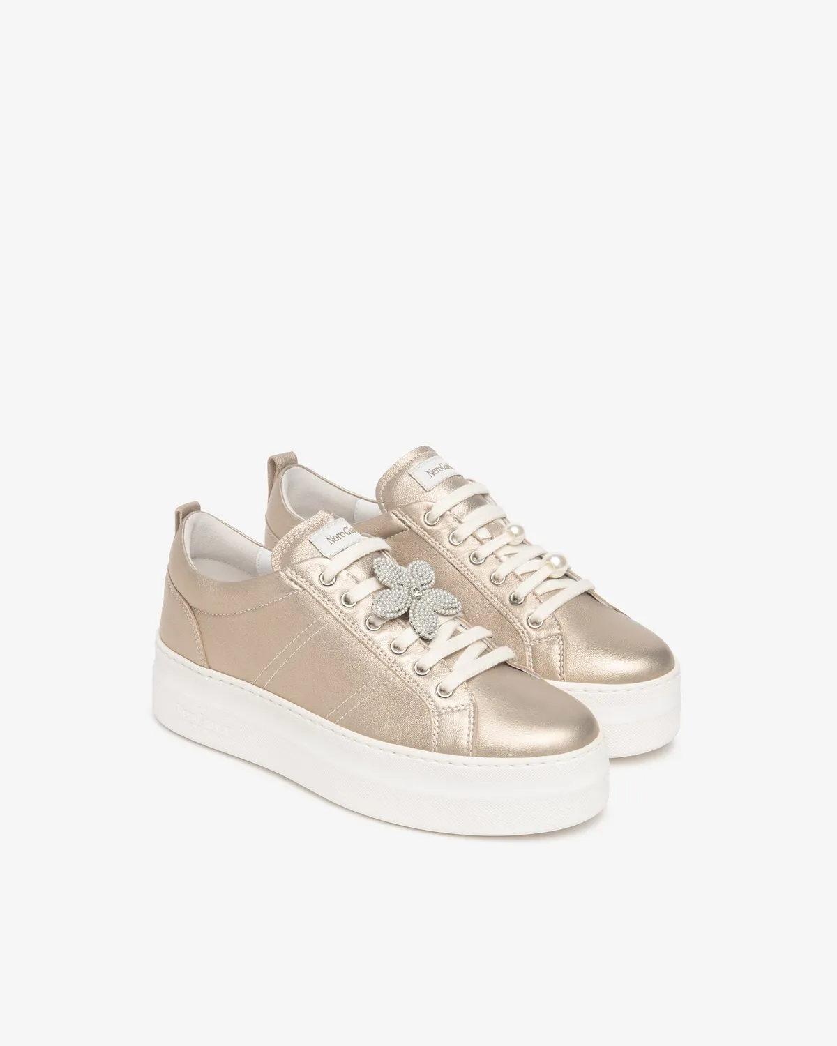 NeroGiardini Sneakers Piele Dama cu Branț Dry-Go Memory
