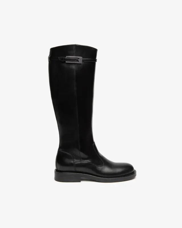 NeroGiardini cizme dama piele toc 30 mm catarama