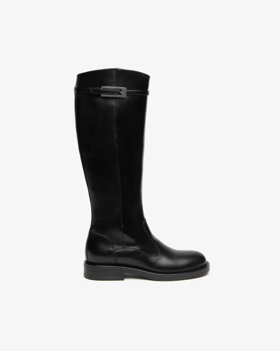 NeroGiardini cizme dama piele toc 30 mm catarama
