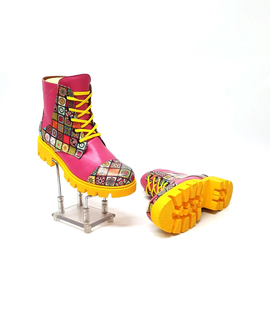 Catinca Shoes BC20 RP3D bocanci piele roz 3D