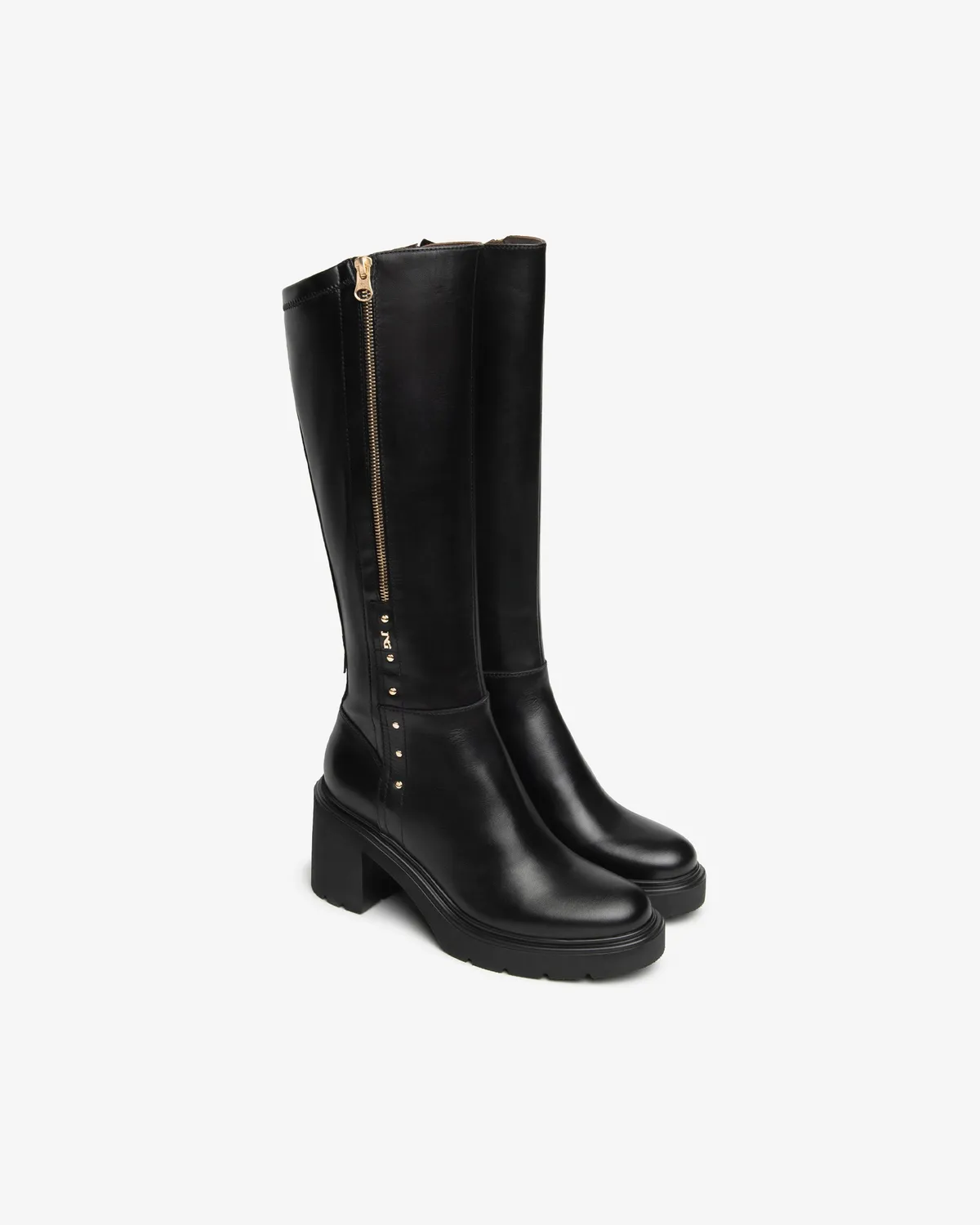 NeroGiardini cizme piele dama toc 8,5 cm fermoar