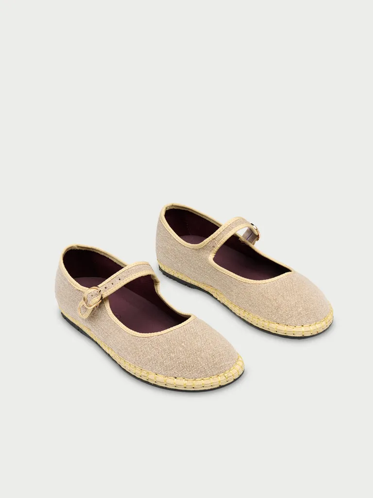 Flagelus Cinderella Margeritte pantofi Mary Jane bej