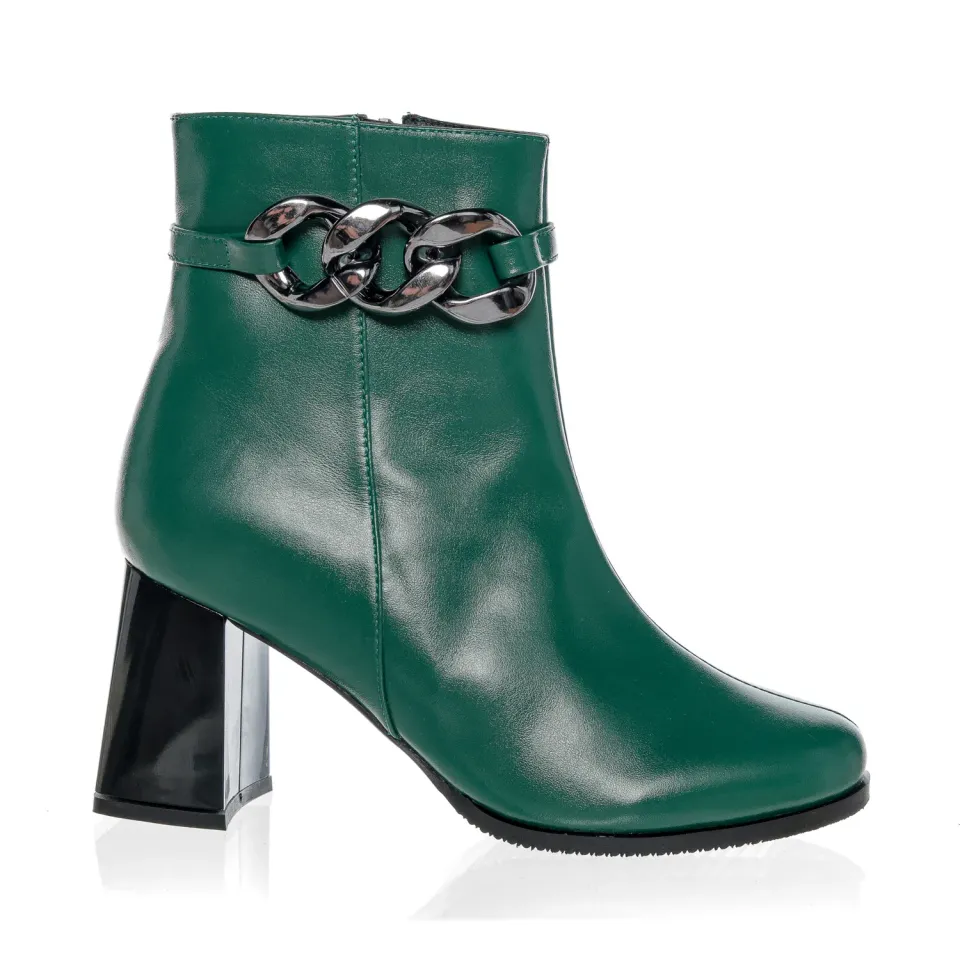 Catinca Shoes GX74 V ghete dama piele verde box