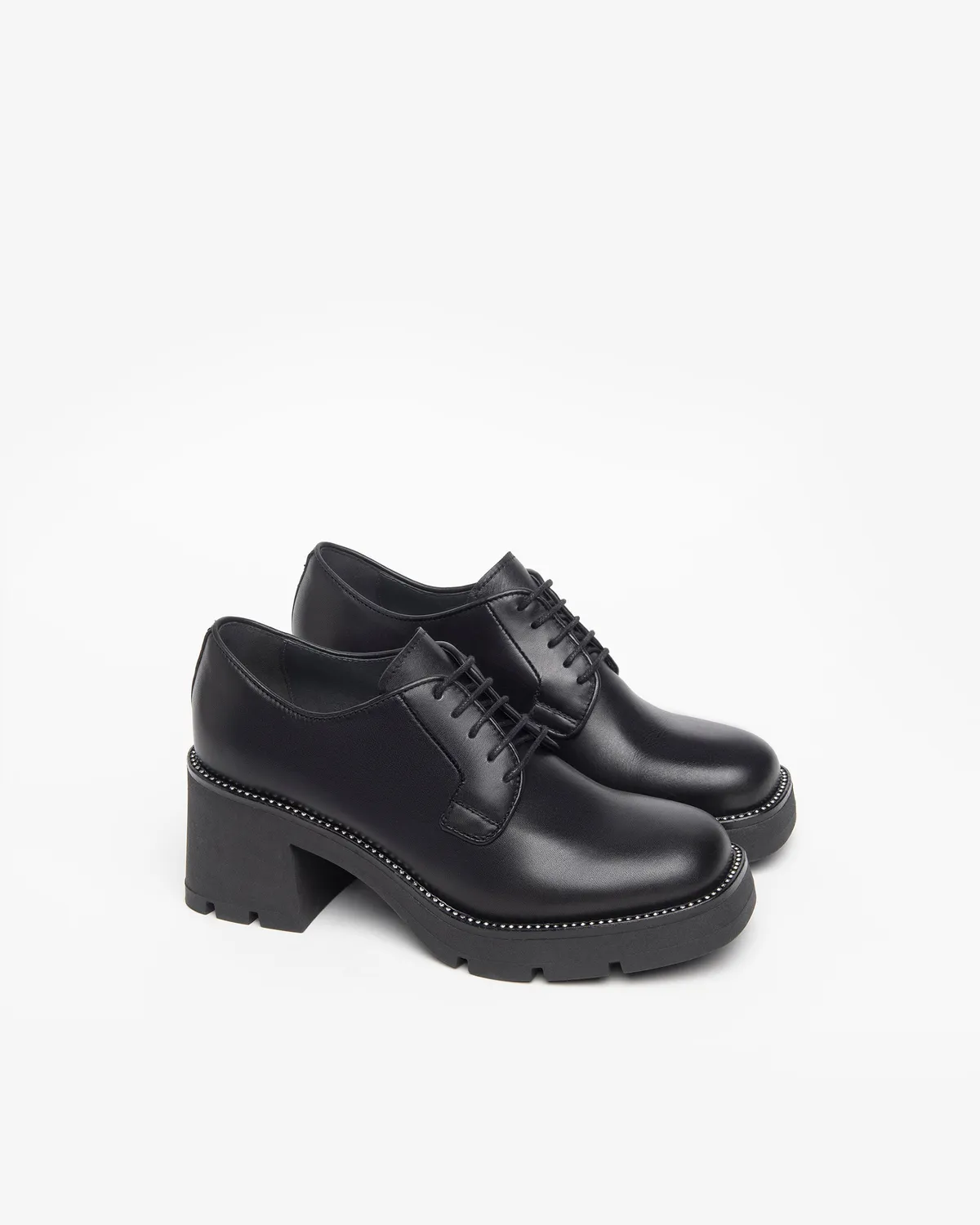 Pantofi Oxford damă NeroGiardini piele cu șiret