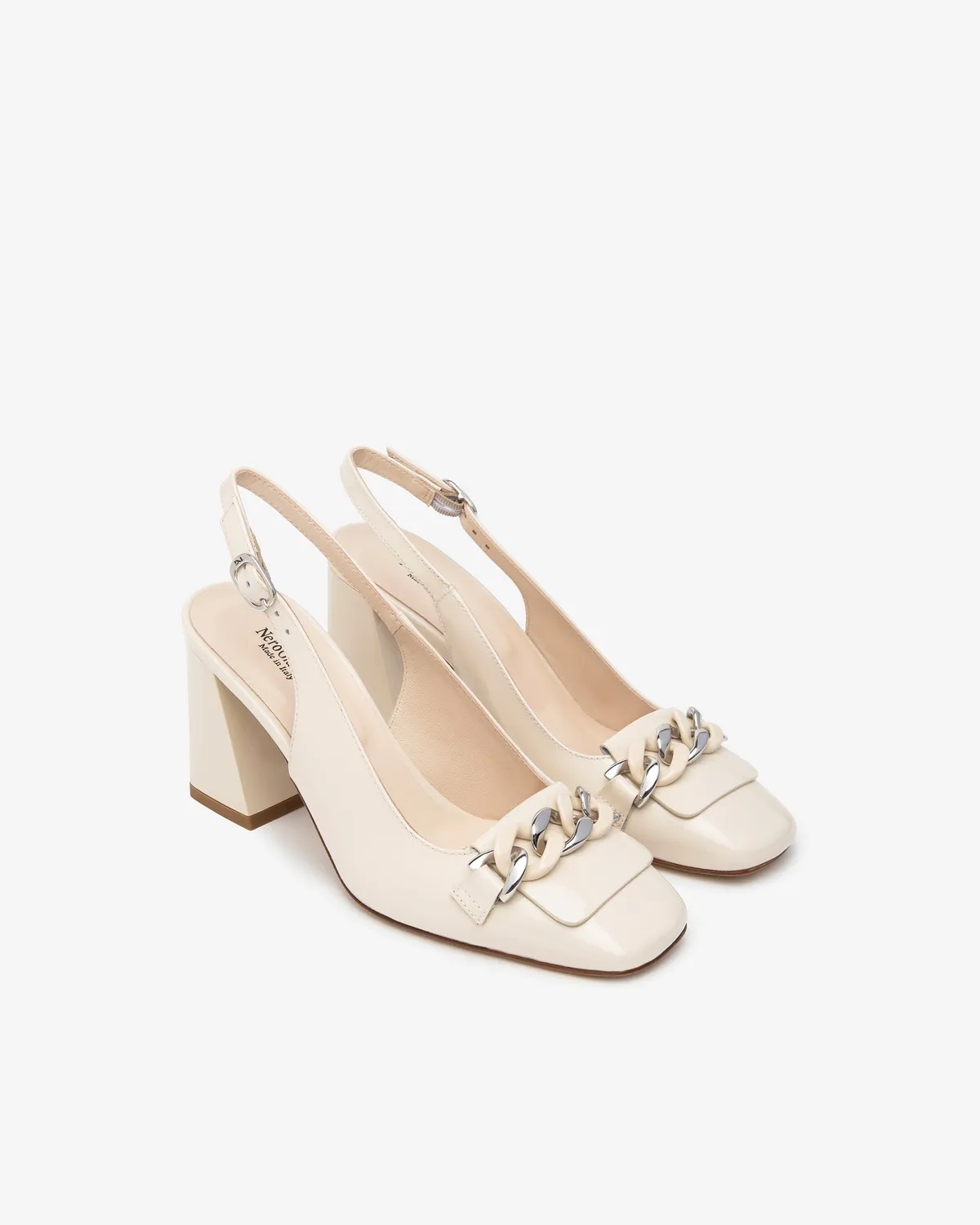 Pantofi dama NeroGiardini slingback piele lacuita
