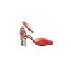 Catinca Shoes D14 RSR sandale damă piele roșu șarpe