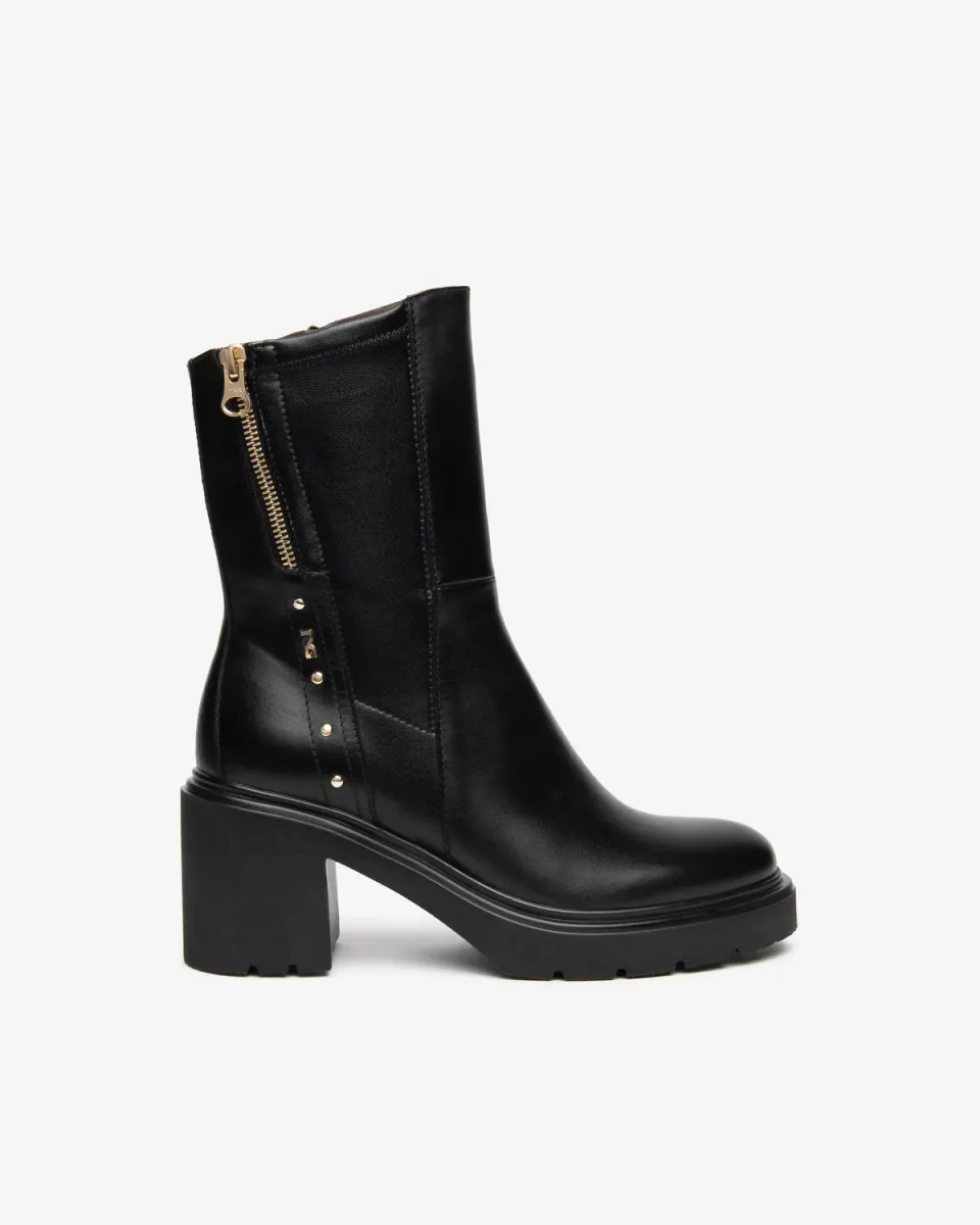 NeroGiardini Botine Damă Piele Toc Bloc 85 mm