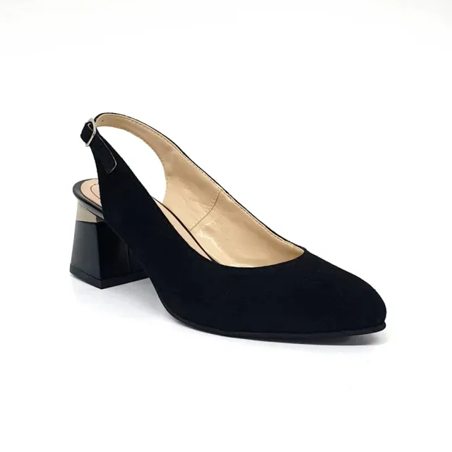 Catinca Shoes D20 NA sandale damă piele negru antilopă