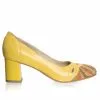 Catinca Shoes 03 GVM pantofi damă galben mozaic piele