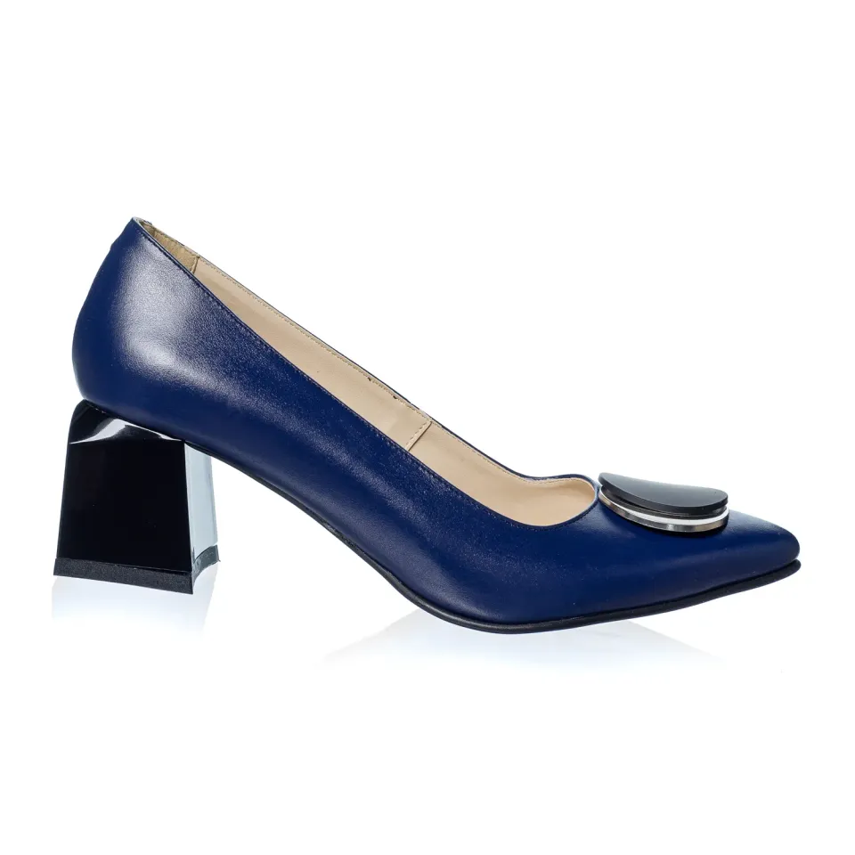 Catinca Shoes A33 B pantofi dama blue box piele naturala