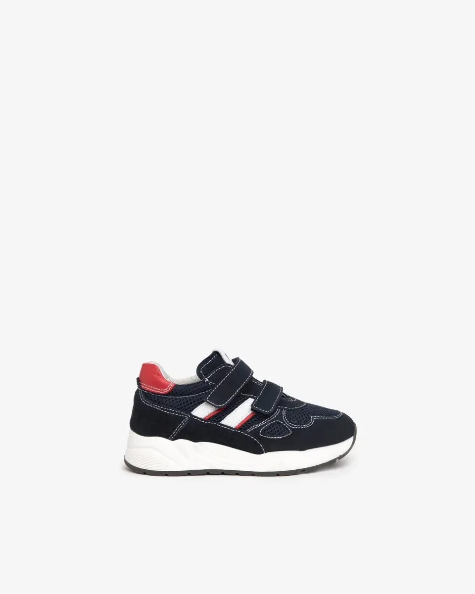 Sneakers băieți NeroGiardini piele întoarsă velcro