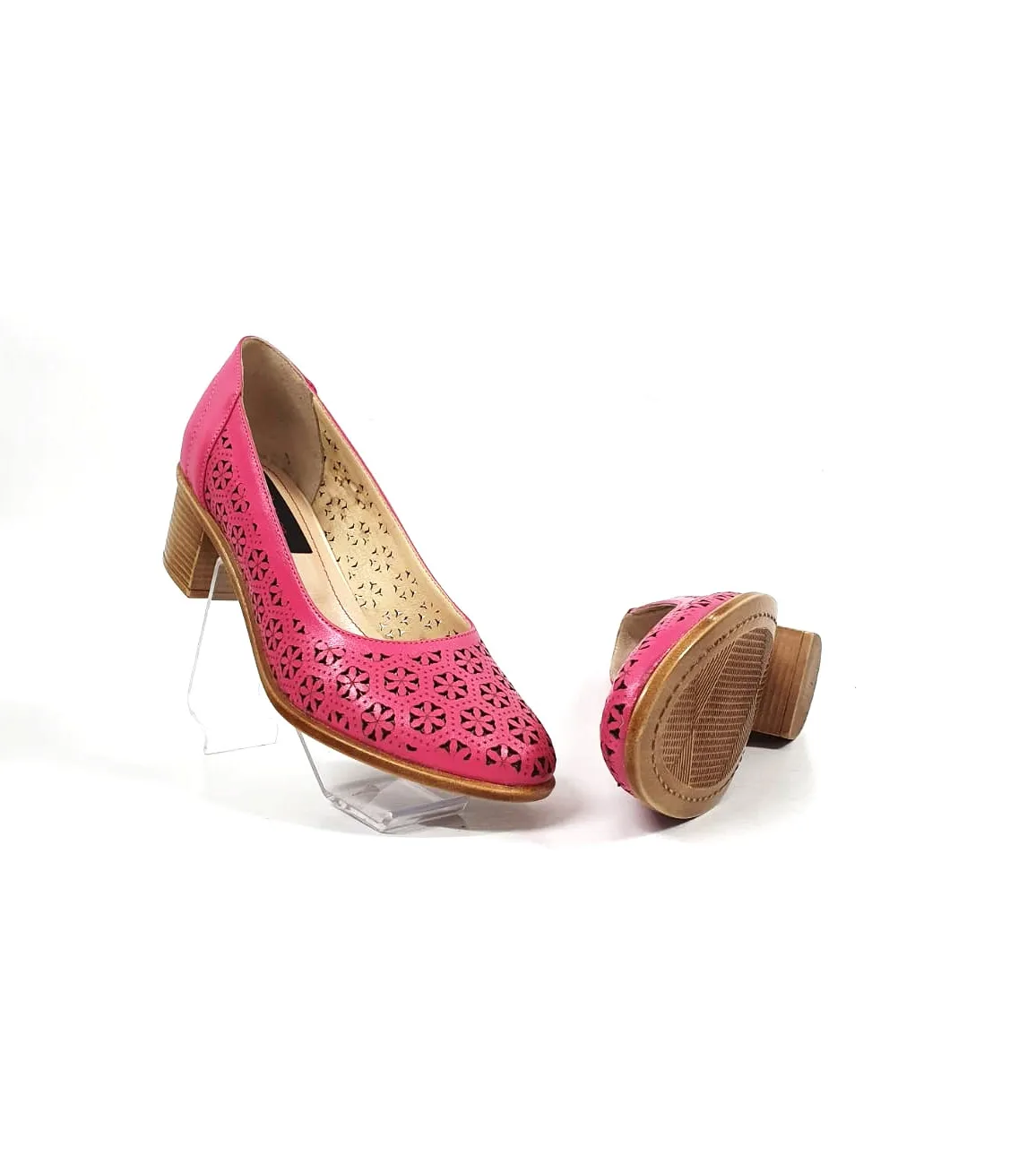 Catinca Shoes T15 RZ pantofi dama roz piele naturala