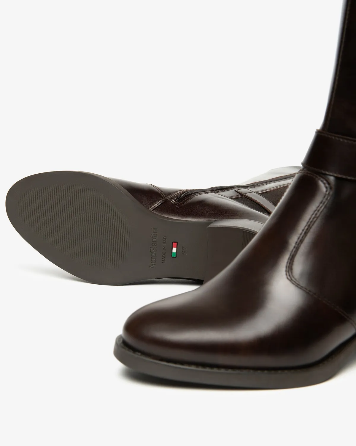 NeroGiardini cizme dama piele toc 40 mm catarama