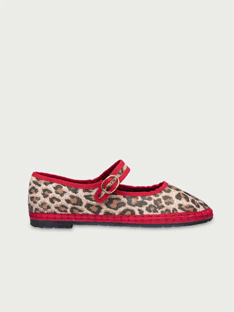 Flagelus Sheena pantofi Mary Jane animal print