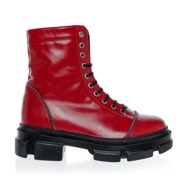 Catinca Shoes BC31 R bocanci damă roșu box piele