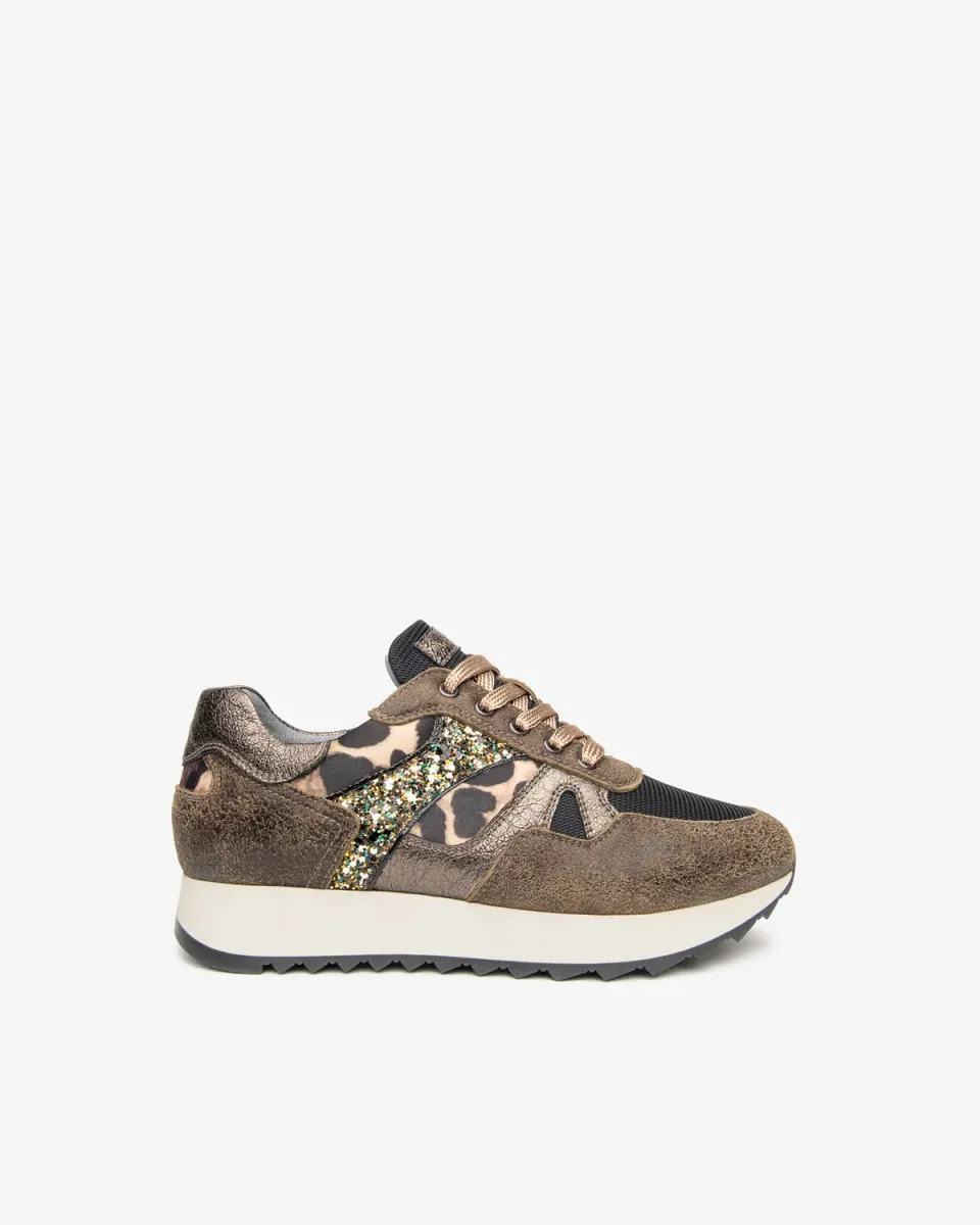 NeroGiardini sneakers dama piele intoarsa talpa 3,5 cm