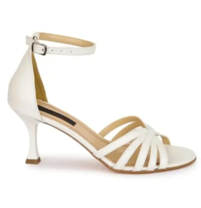 Catinca Shoes S8 ALB sandale dama piele alb sidef