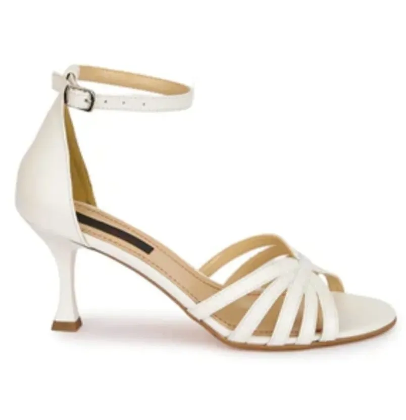 Catinca Shoes S8 ALB sandale dama piele alb sidef