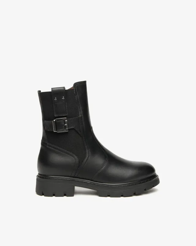 NeroGiardini botine dama piele textil iarna
