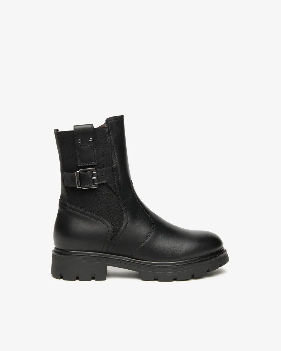 NeroGiardini botine dama piele textil iarna