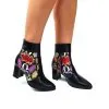 Catinca Shoes GX32 NBCC ghete piele negru croco colorat