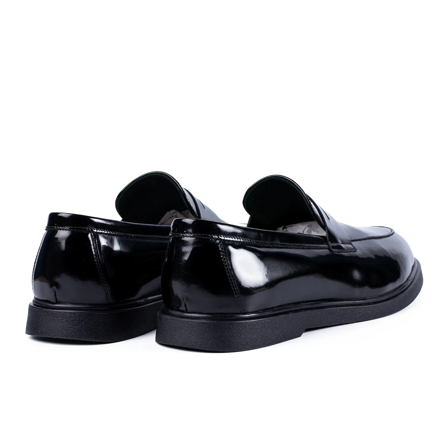 Lucas Shoes Ezra mocasini piele negru lac