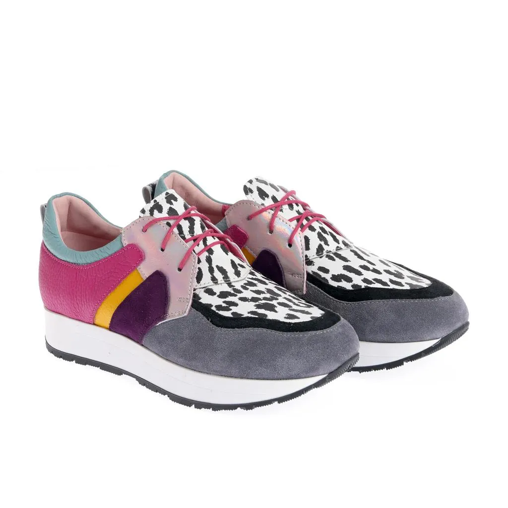 Ana Urbana Paris pantofi piele roz animal print