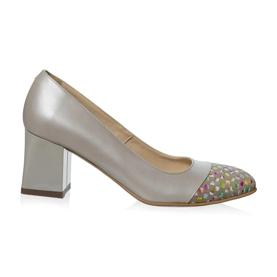 Catinca Shoes A3 BSPC pantofi dama piele bej sidef