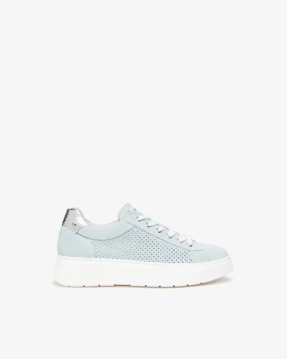 Sneakers NeroGiardini dama piele intoarsa cu tesatura tehnica