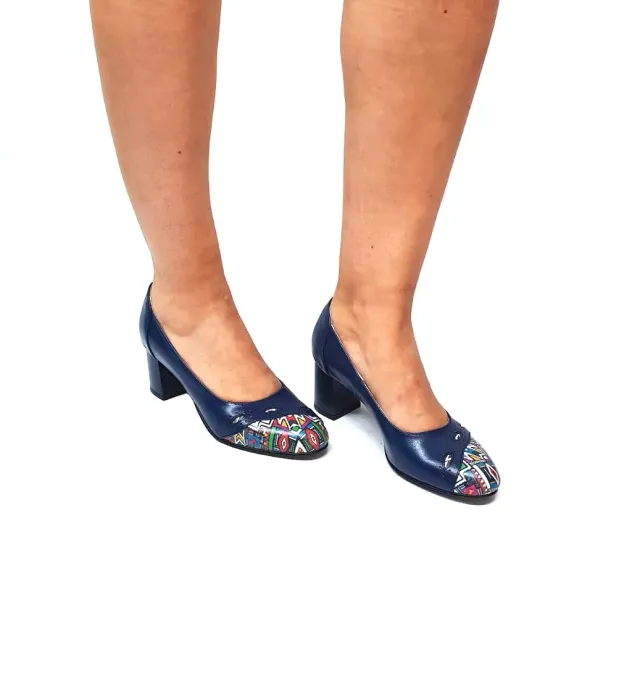 Catinca Shoes Bleumarin 03 BT pantofi dama piele traditional
