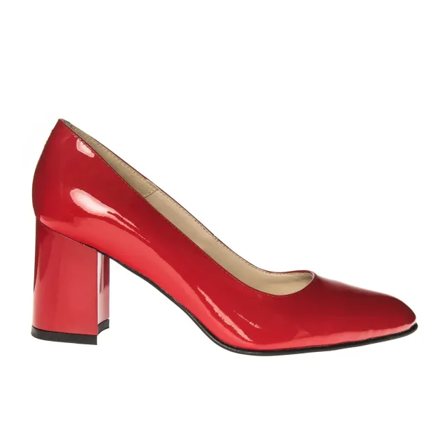 Catinca Shoes R7 RL pantofi dama rosu lac piele naturala