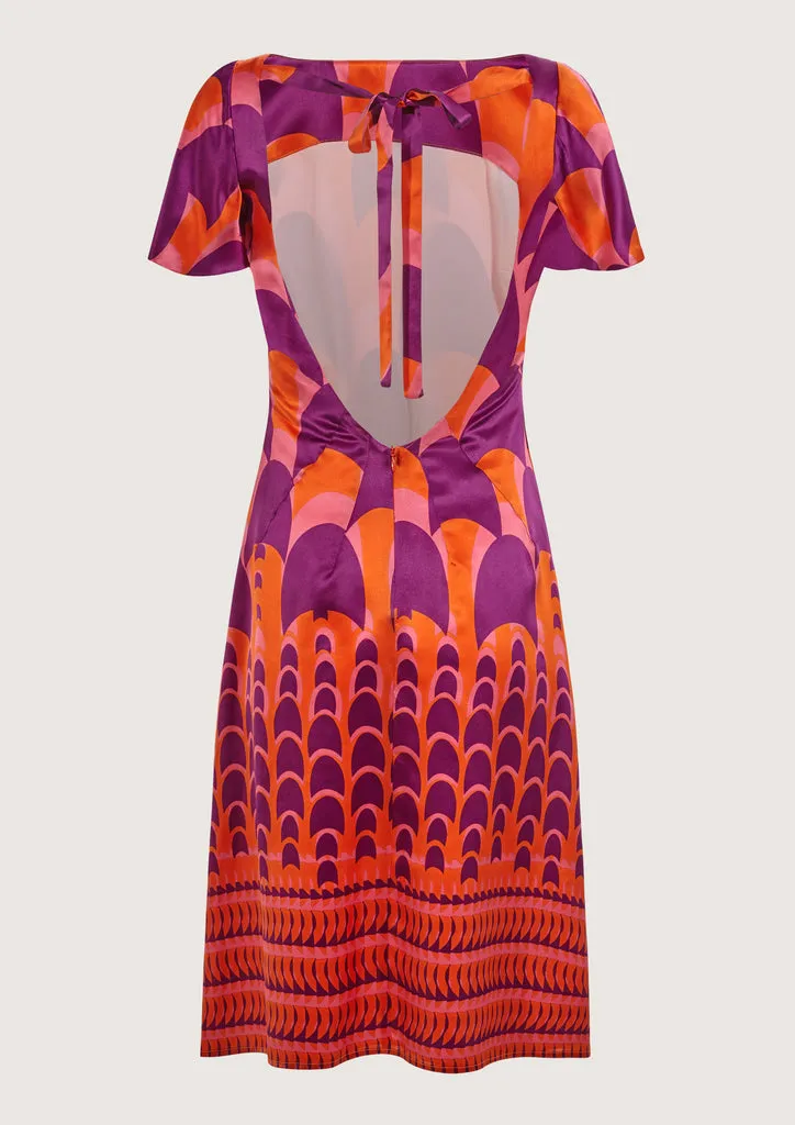 Flagelus Jean Swim Orange rochie matase portocaliu