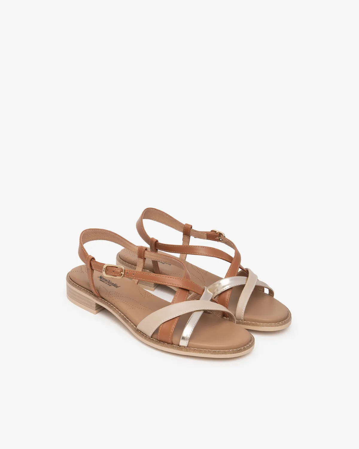 Sandale NeroGiardini dama piele si textil tehnic