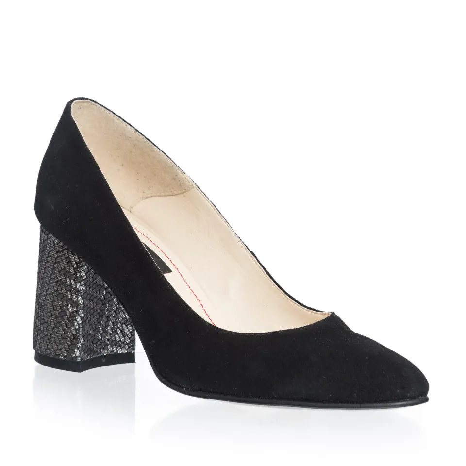 Catinca Shoes R11 NA pantofi damă piele negru antilopă