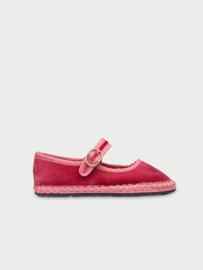 Flagelus Frances Kids pantofi copii roz catifea