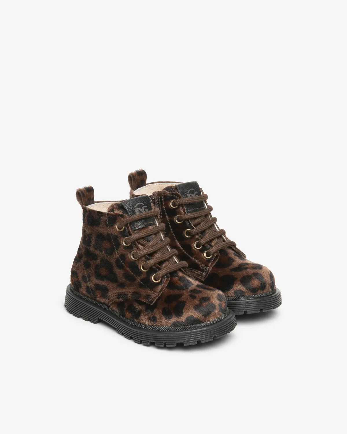 NeroGiardini ghete fete animal print cu fermoar