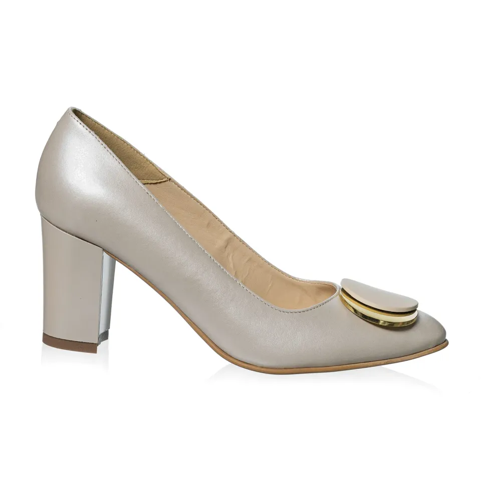 Catinca Shoes A30 BS pantofi piele bej sidef