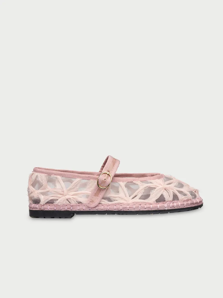 Flagelus Pierre Lace Pink balerini dantela roz