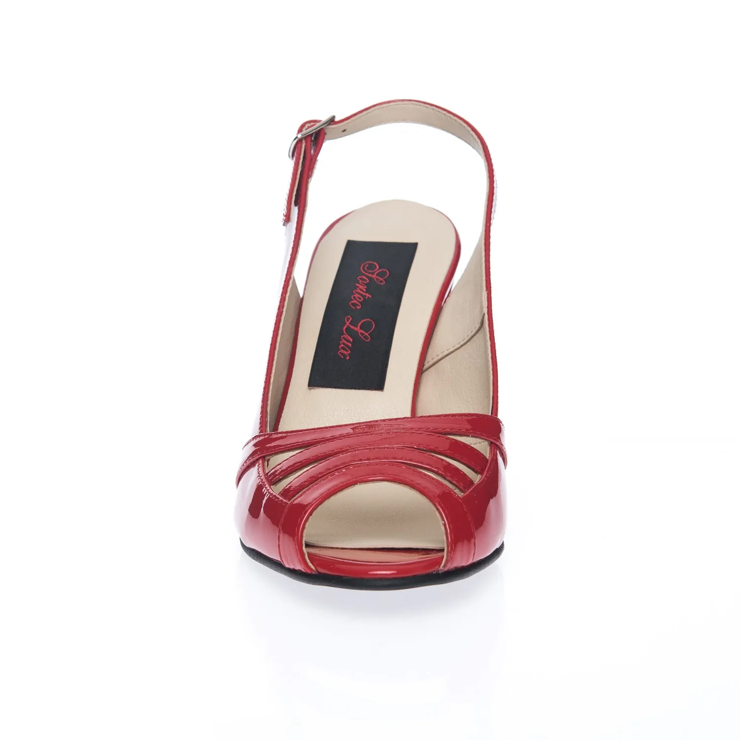 Catinca Shoes 024 RL sandale piele naturala rosu lac