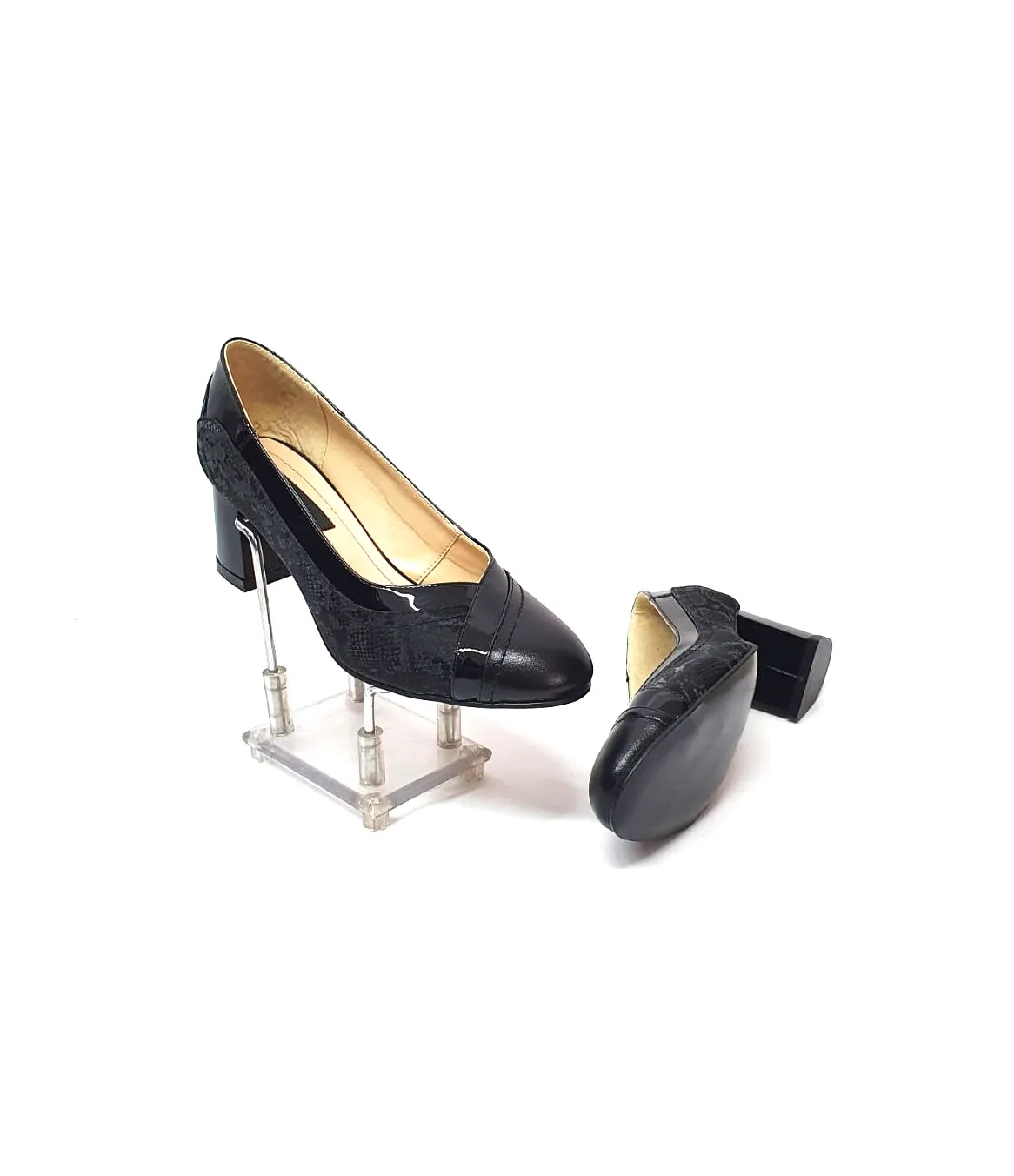 Catinca Shoes 208 NLSN pantofi dama piele negru lac