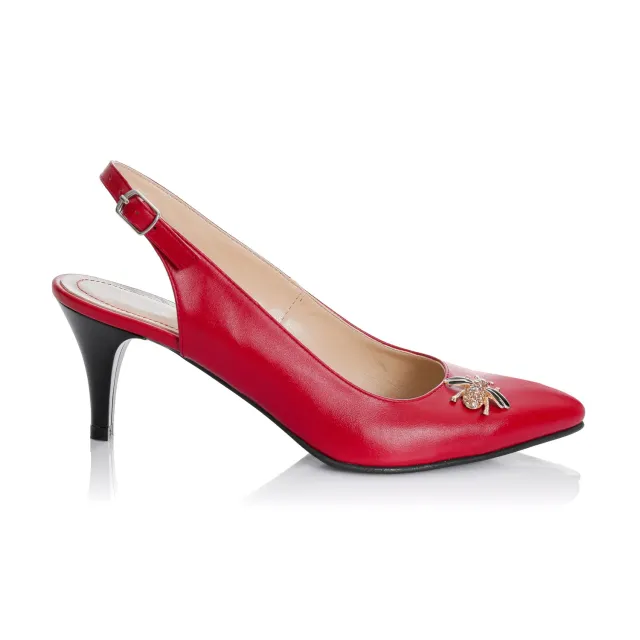 Catinca Shoes D46 RB sandale dama piele naturala rosu