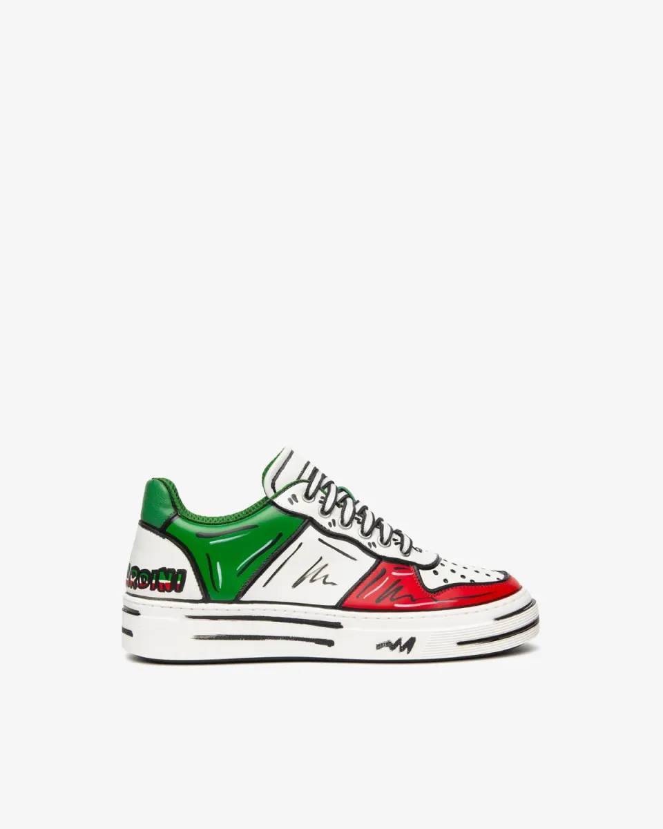 NeroGiardini sneakers piele dama tricolor Italia