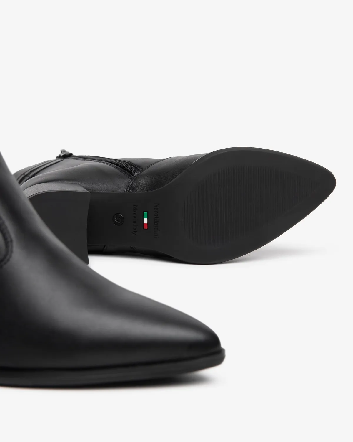 NeroGiardini botine piele dama toc 60 mm aurii