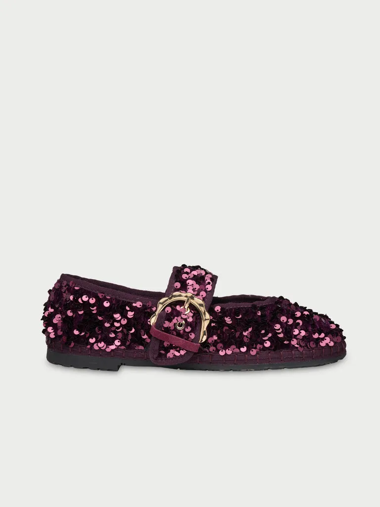 Flagelus Sophie Glinda Purple pantofi mov paiete