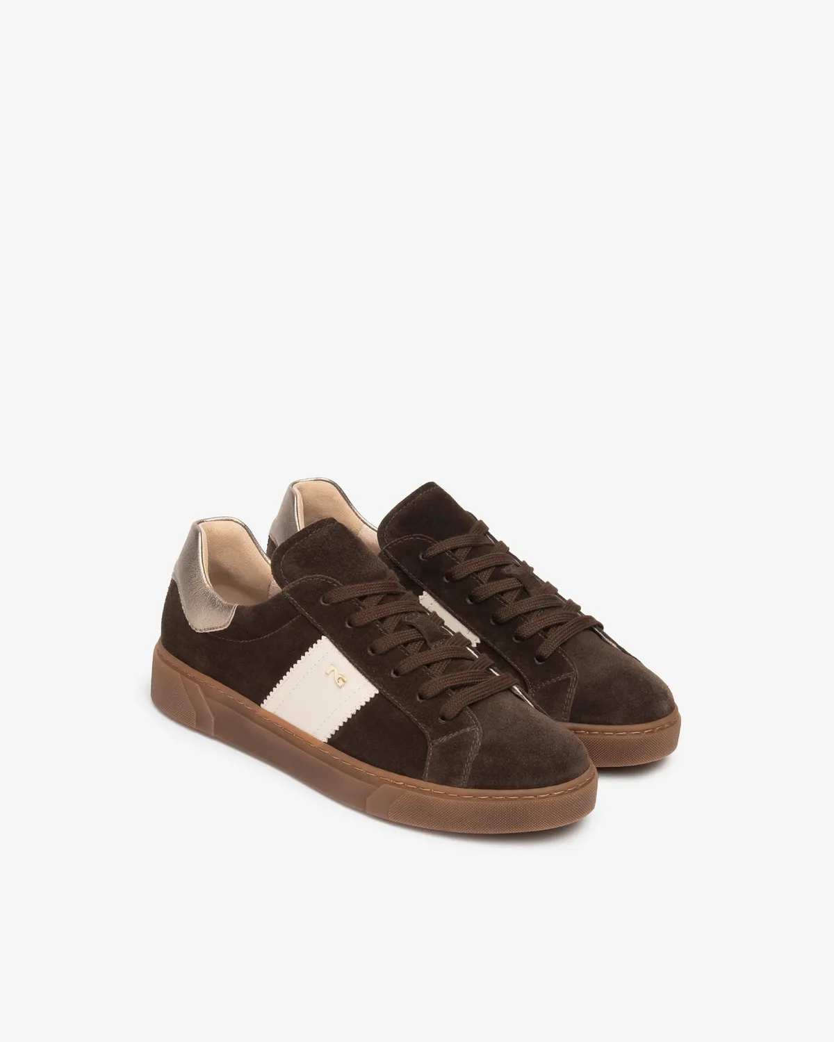 NeroGiardini sneakers dama piele intoarsa cu siret