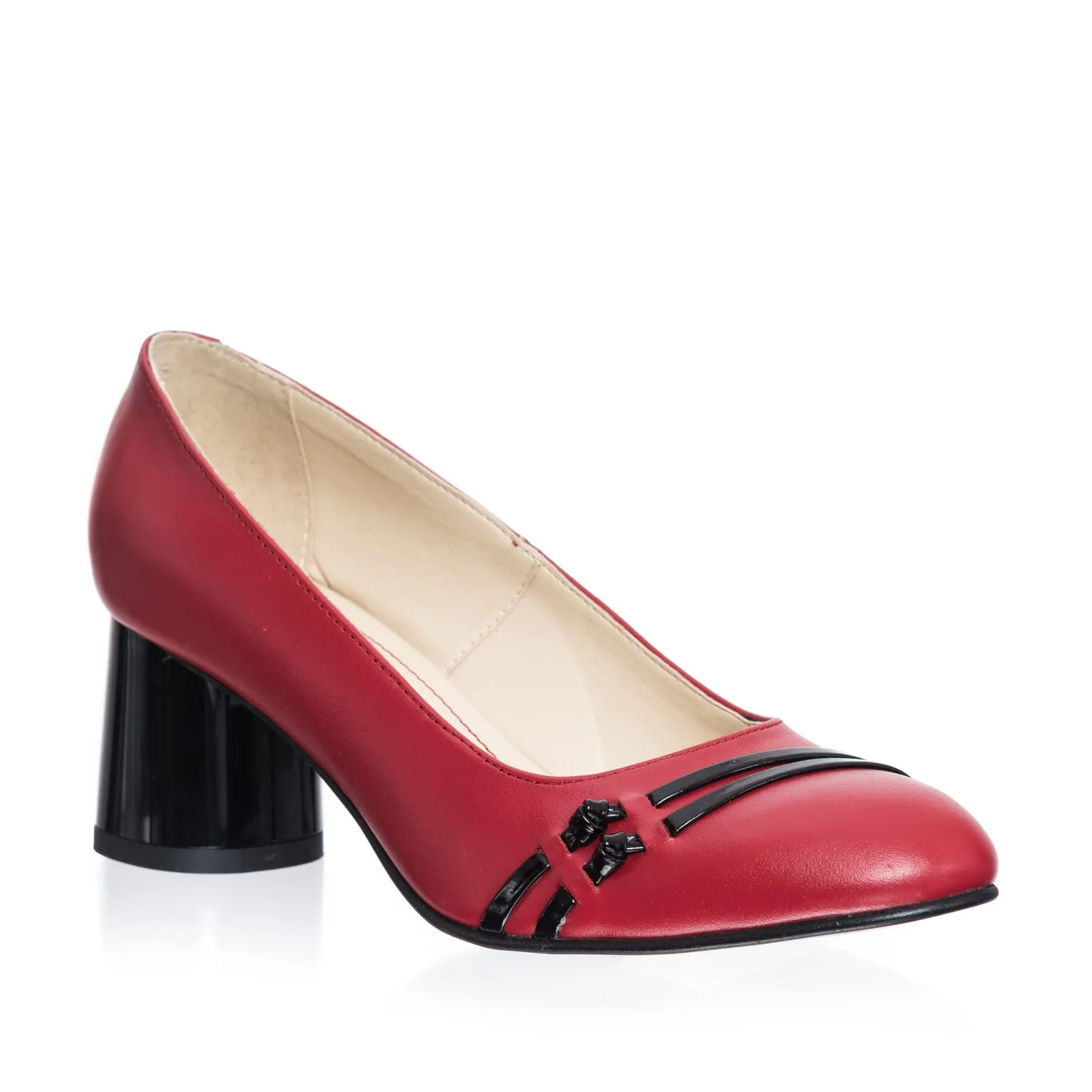 Catinca Shoes 55 RN pantofi damă piele roșu negru