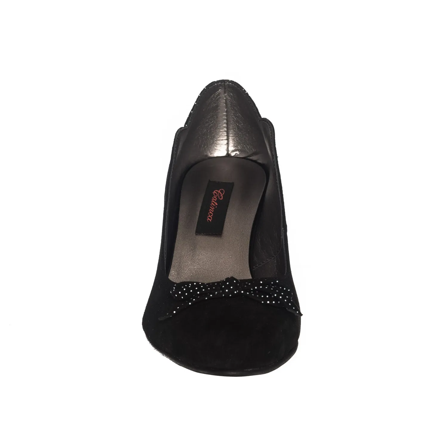 Catinca Shoes R10 NAB pantofi piele negru buline